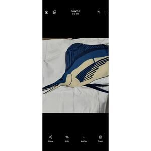 Pottery Barn Teen Say What Marlin Fish Pillow Sham Pr Nautical Coastal Standard